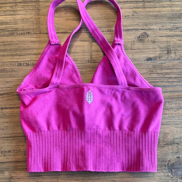 Free People Vibrant Pink Sports Bra- size XS/S - Picture 3 of 3